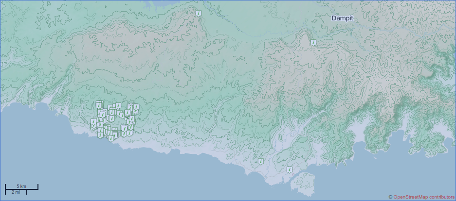 Sebaran Lokasi Gua dan Mata Air di Karst Malang Selatan